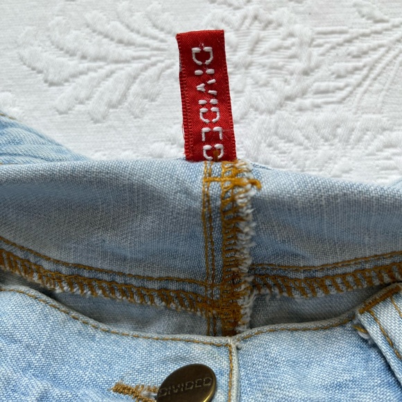 Vintage H&M Divided Y2K Denim Front Buttons A-Line Skirt Size 10 - Picture 8 of 15